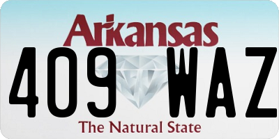 AR license plate 409WAZ