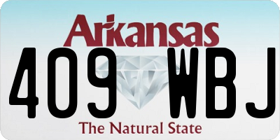 AR license plate 409WBJ