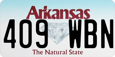 AR license plate 409WBN
