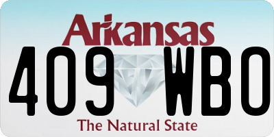 AR license plate 409WBO