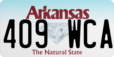 AR license plate 409WCA