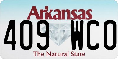 AR license plate 409WCO