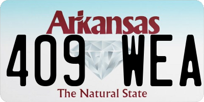 AR license plate 409WEA