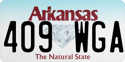 AR license plate 409WGA