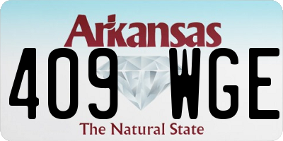 AR license plate 409WGE