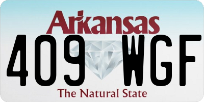 AR license plate 409WGF