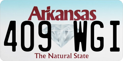 AR license plate 409WGI