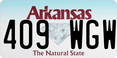 AR license plate 409WGW