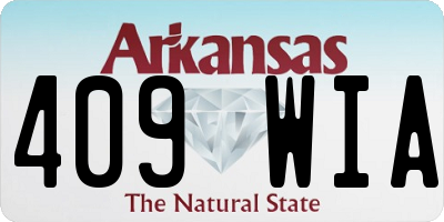 AR license plate 409WIA
