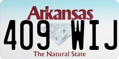 AR license plate 409WIJ