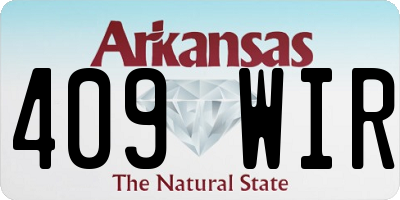 AR license plate 409WIR