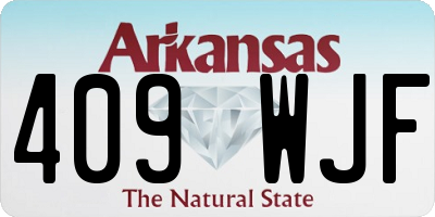 AR license plate 409WJF