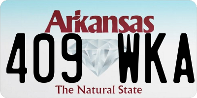AR license plate 409WKA