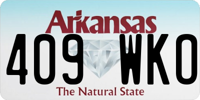 AR license plate 409WKO