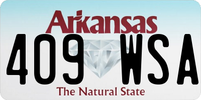 AR license plate 409WSA