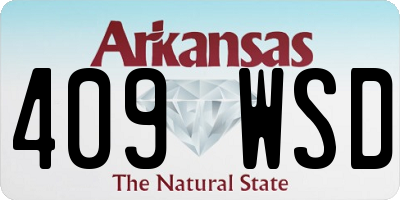 AR license plate 409WSD