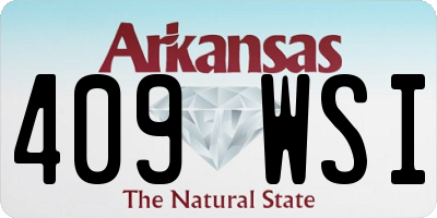 AR license plate 409WSI