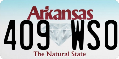 AR license plate 409WSO
