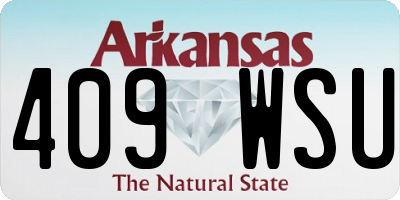 AR license plate 409WSU