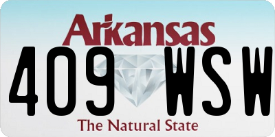 AR license plate 409WSW