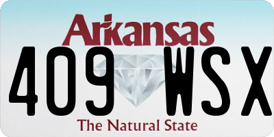 AR license plate 409WSX