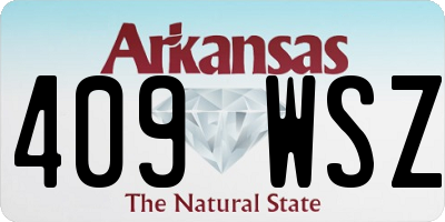 AR license plate 409WSZ