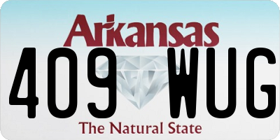 AR license plate 409WUG