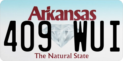 AR license plate 409WUI