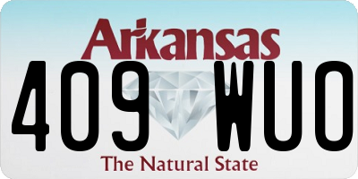 AR license plate 409WUO
