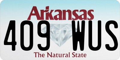 AR license plate 409WUS