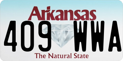 AR license plate 409WWA