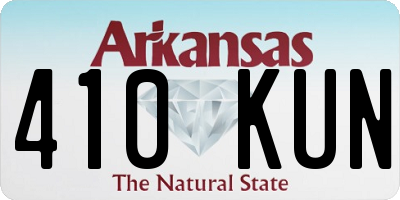 AR license plate 410KUN