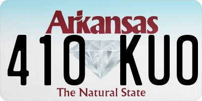 AR license plate 410KUO