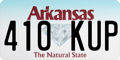 AR license plate 410KUP