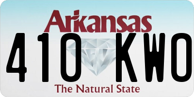 AR license plate 410KWO