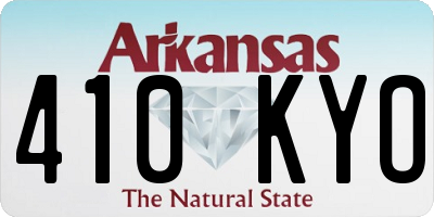 AR license plate 410KYO