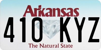 AR license plate 410KYZ
