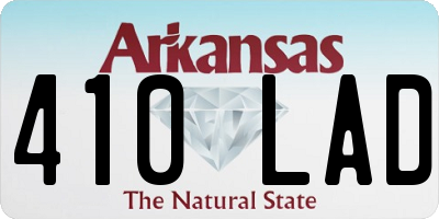 AR license plate 410LAD