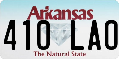 AR license plate 410LAO