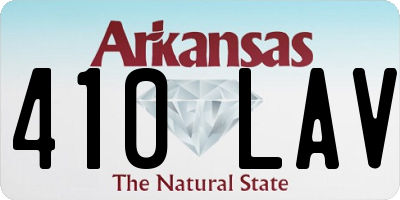 AR license plate 410LAV