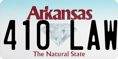 AR license plate 410LAW