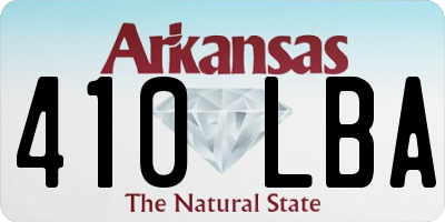AR license plate 410LBA