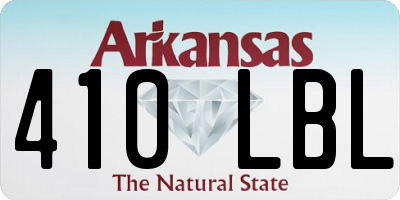 AR license plate 410LBL