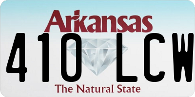 AR license plate 410LCW