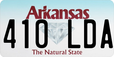 AR license plate 410LDA
