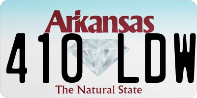 AR license plate 410LDW