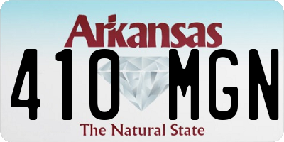 AR license plate 410MGN