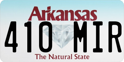 AR license plate 410MIR