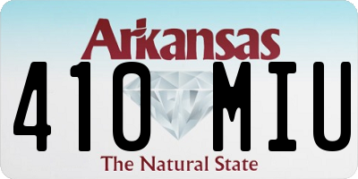 AR license plate 410MIU