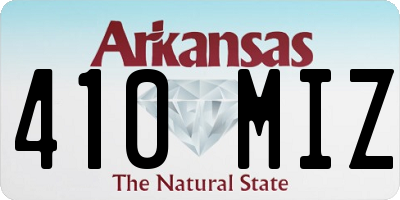 AR license plate 410MIZ